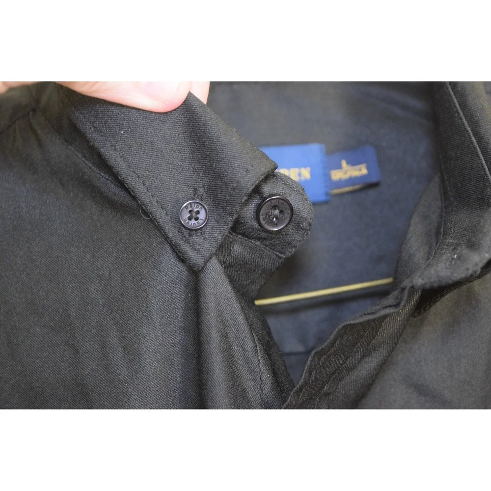 Polo Ralph Lauren SLIM FIT Long Sleeve Button Down Shirt MENS L Shiny Black
